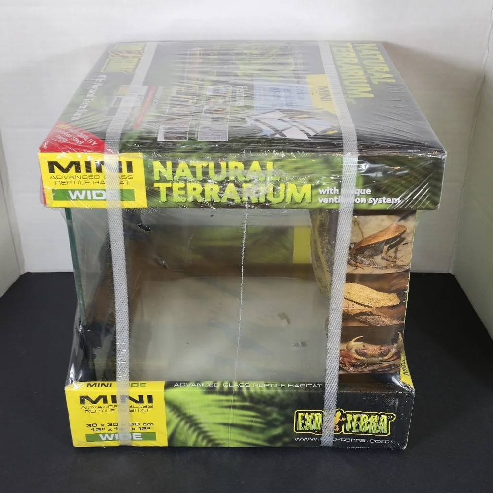 Exo Terra Mini Natural Terrarium 12x12x12 New Advance Glass Reptile Habitat - Picture 6 of 7